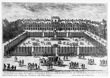 Vue en perspective de la Place des Vosges